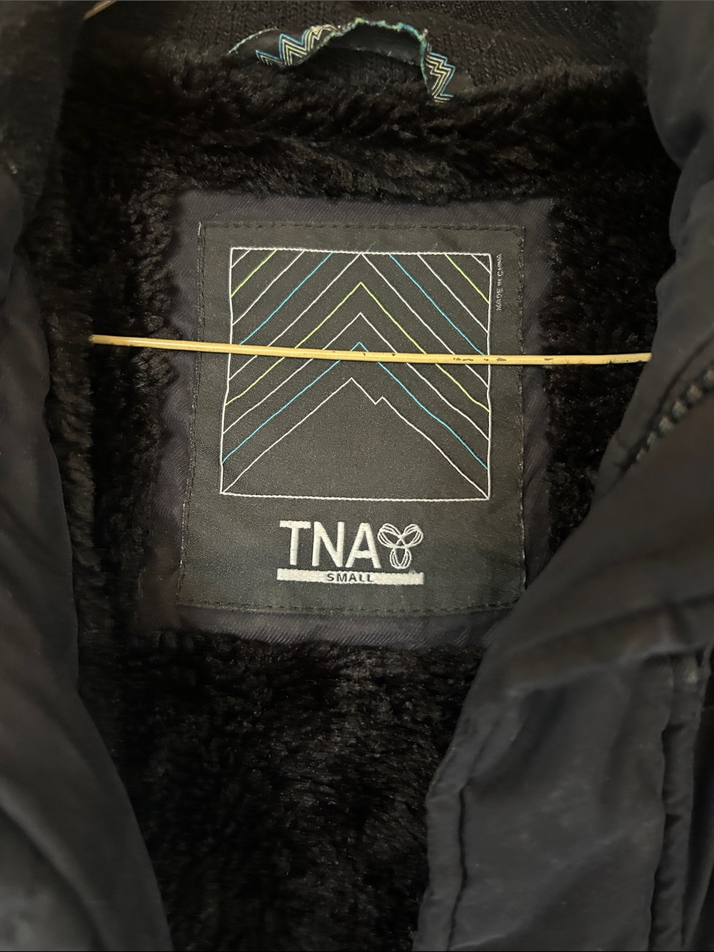 Women’s TNA long Black winter jacket with Hood - Picture 2 of 5